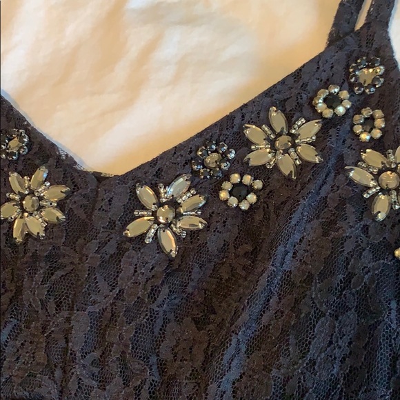 TOPSHOP beaded crop lace top - Picture 2 of 7
